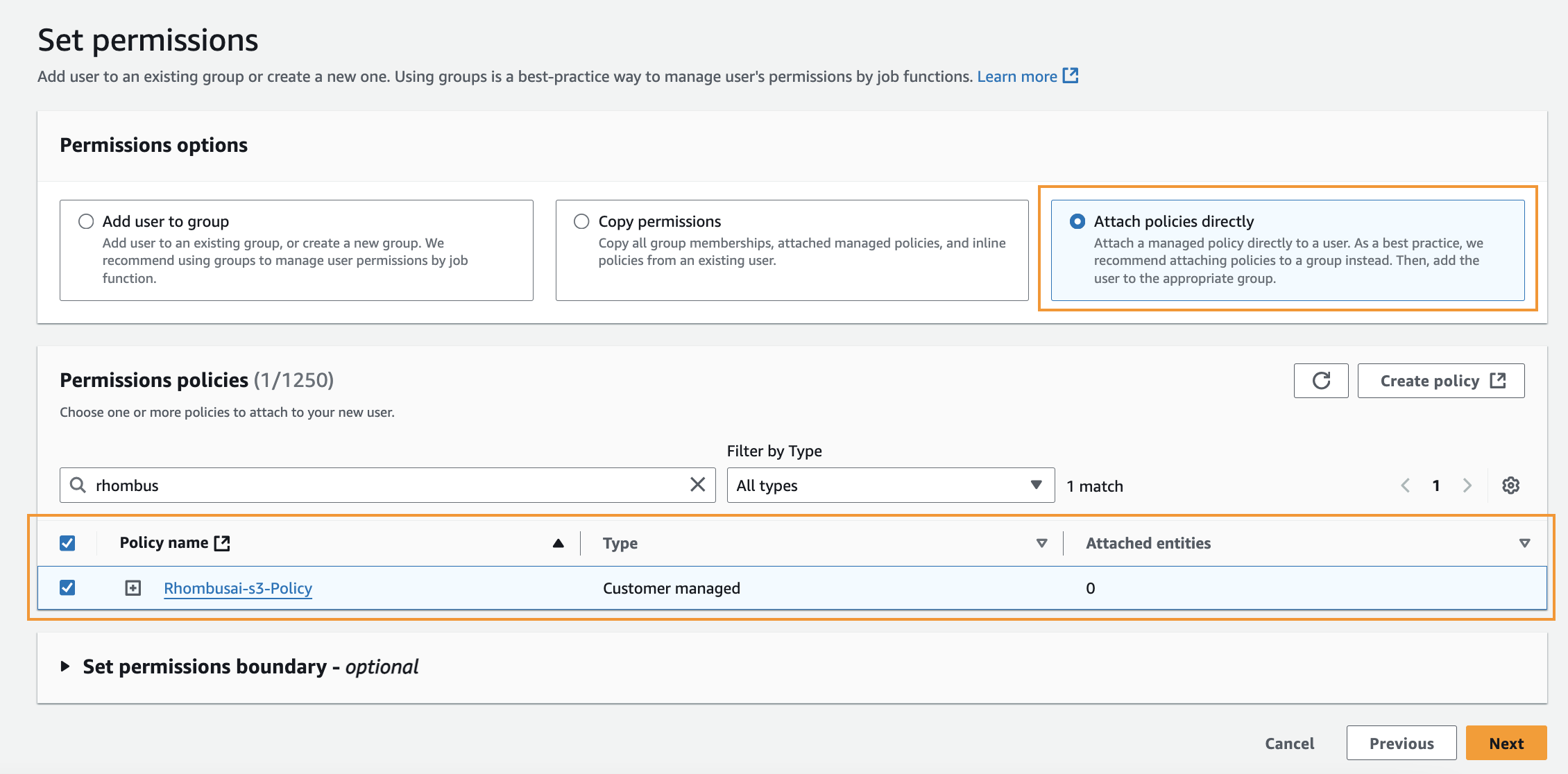 Attach IAM Policy to Role