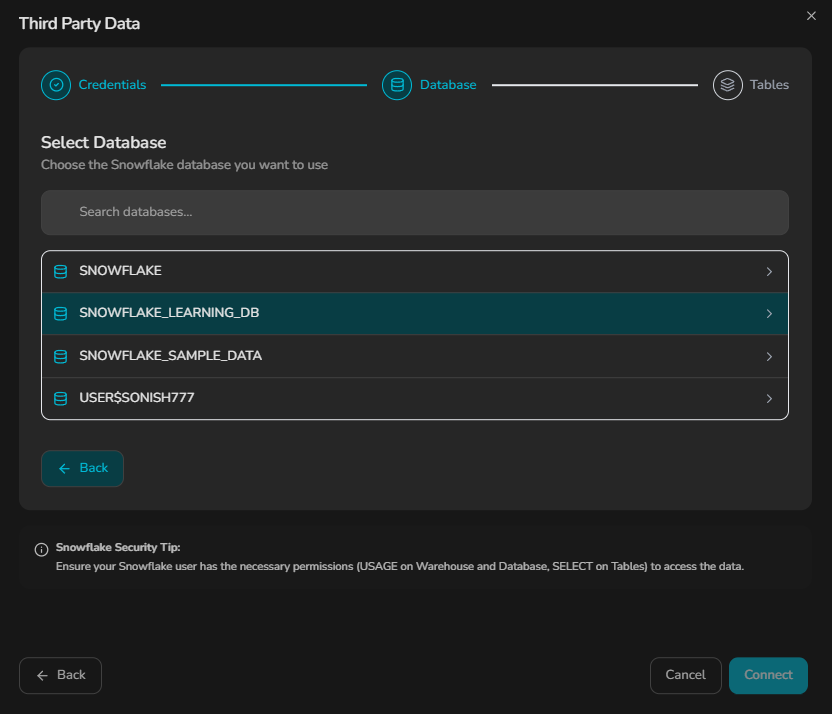 Select Database